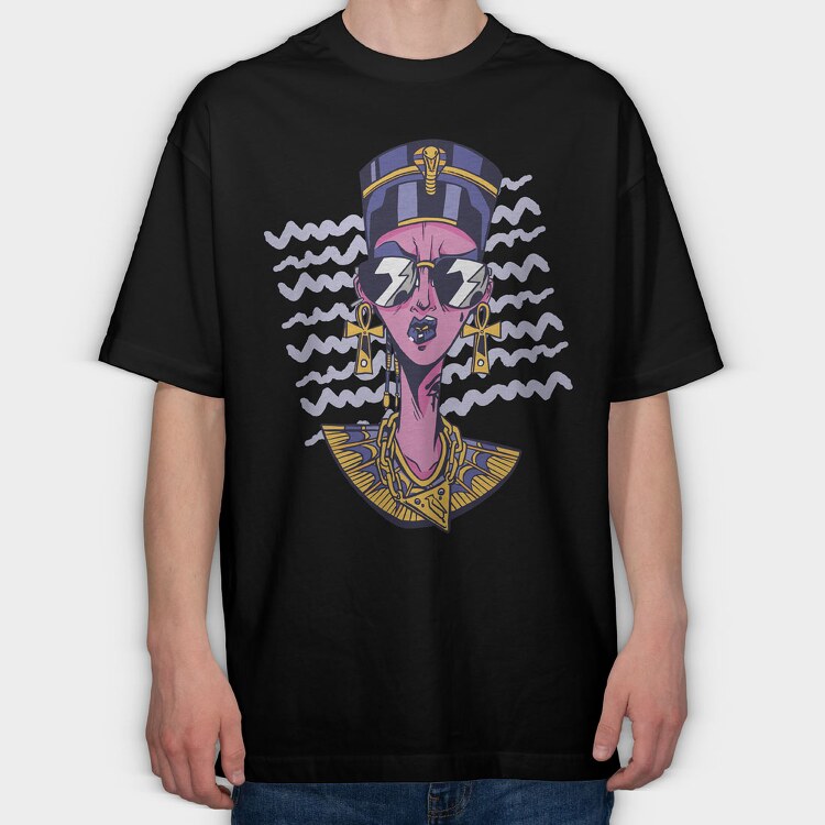 Nefert Cool, Tricou Oversize Barbati (Unisex)