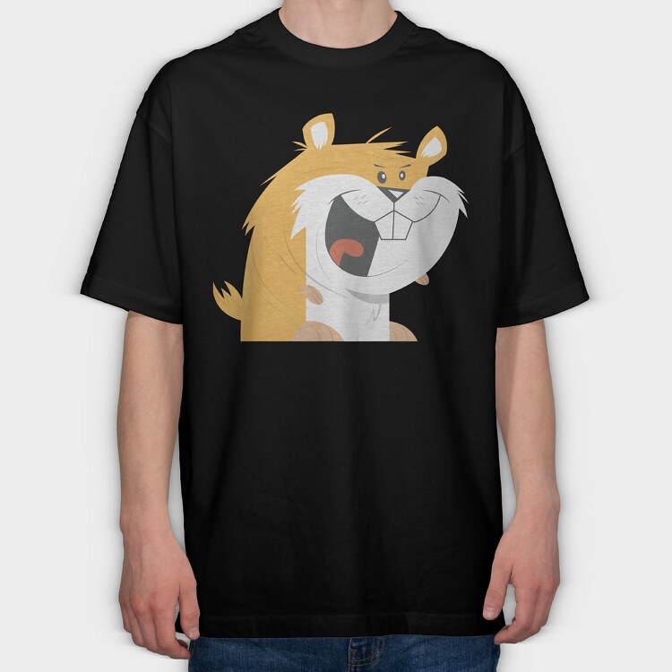 Hamster, Tricou Oversize Barbati (Unisex)