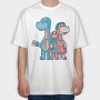 Dinosaur Family, Tricou Oversize Barbati (Unisex)