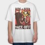 Horror Face off, Tricou Oversize Barbati (Unisex)