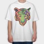 Colorful Tiger, Tricou Oversize Barbati (Unisex)