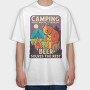 Camping and Beer, Tricou Oversize Barbati (Unisex)