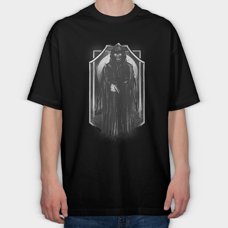 Death Monochrome, Tricou Oversize Barbati (Unisex)