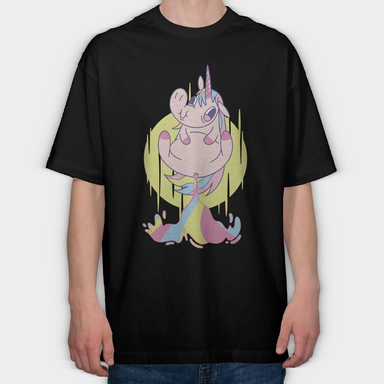 Unicorn Fly, Tricou Oversize Barbati (Unisex)