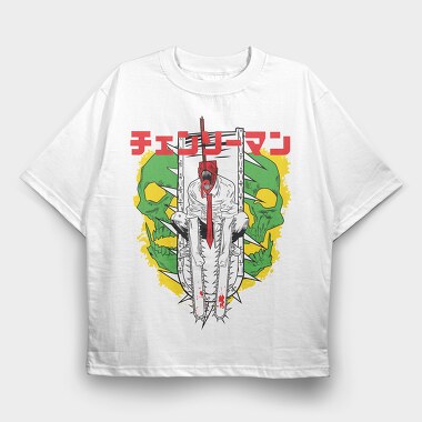 Chainsaw Man 1, Tricou Oversize Barbati (Unisex)