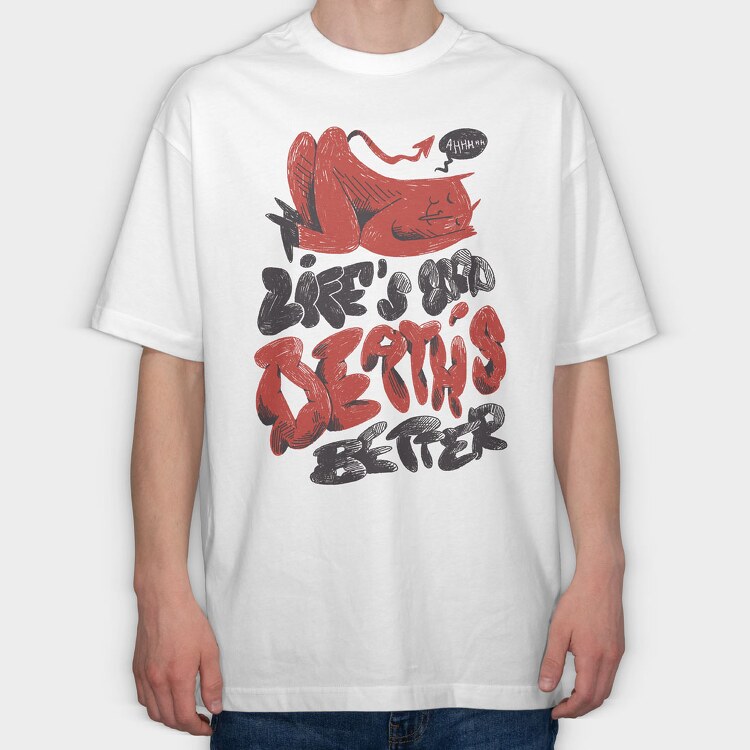 Funny Afterlife 06, Tricou Oversize Barbati (Unisex)