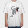Zombie Trex, Tricou Oversize Barbati (Unisex)