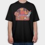 Unicorn Flamingo Beach, Tricou Oversize Barbati (Unisex)