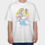 Kinder Unicorn, Tricou Oversize Barbati (Unisex)