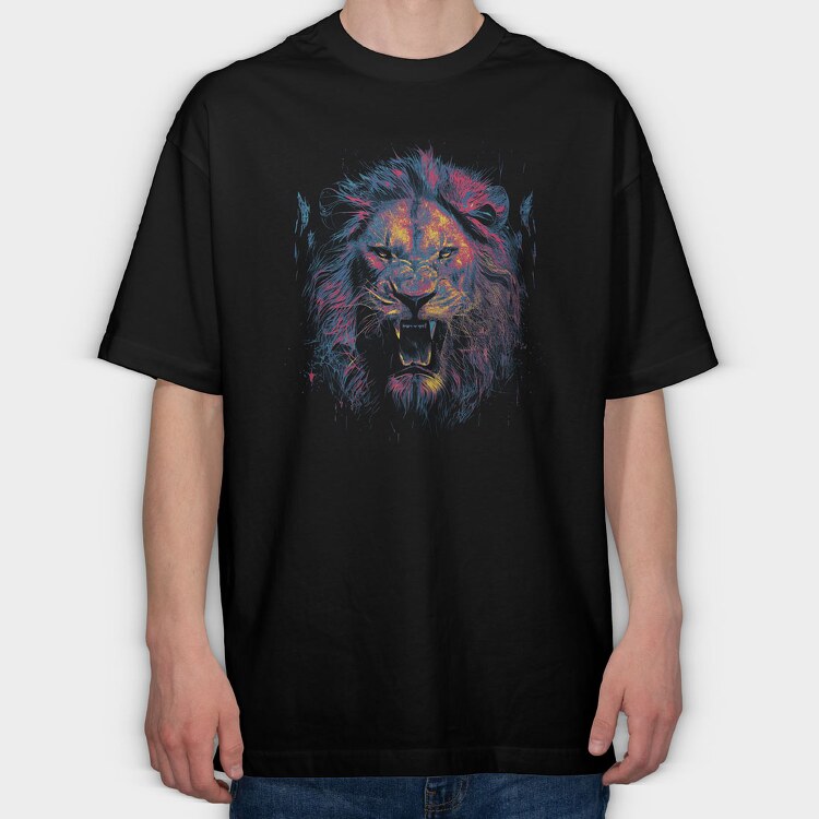 Lion Colors, Tricou Oversize Barbati (Unisex)