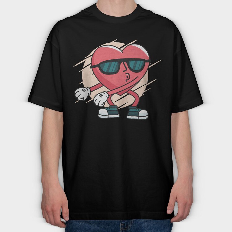 Dancing Heart, Tricou Oversize Barbati (Unisex)