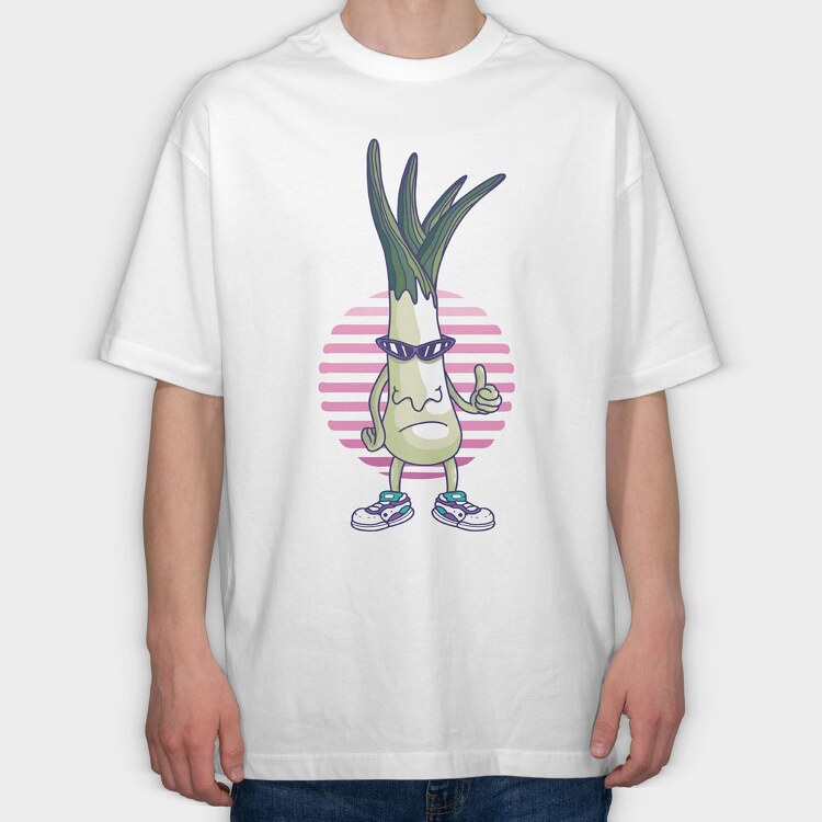 Funny Leek, Tricou Oversize Barbati (Unisex)