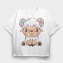 Cute Aries, Tricou Oversize Barbati (Unisex)