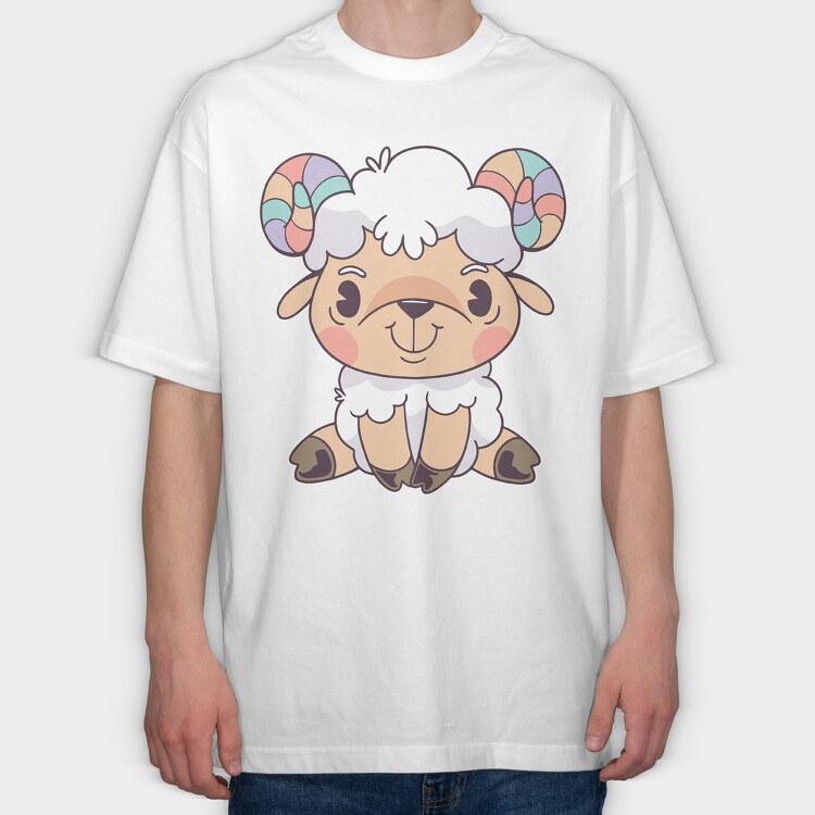 Cute Aries, Tricou Oversize Barbati (Unisex)