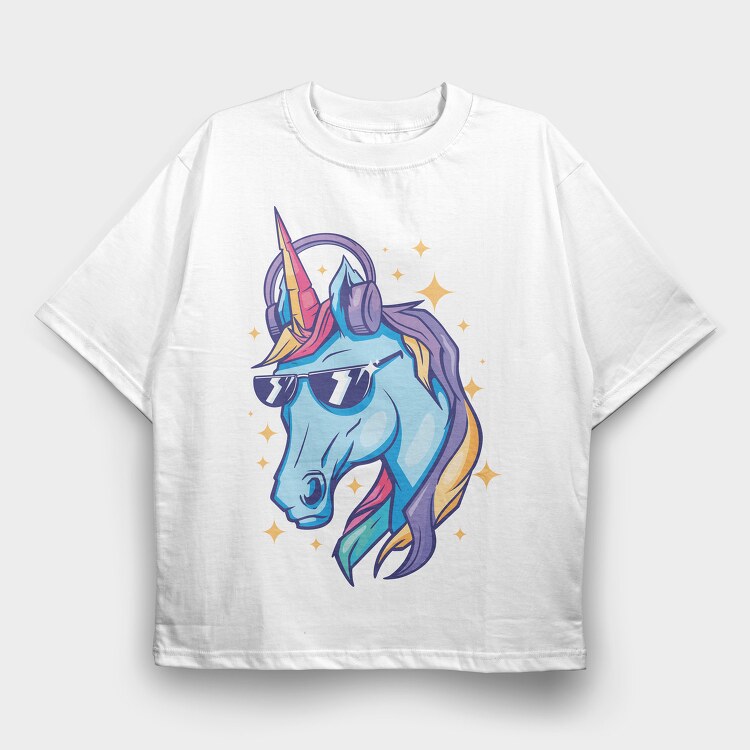 Shiny Unicorn, Tricou Oversize Barbati (Unisex)