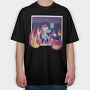 Unicorn in Fire, Tricou Oversize Barbati (Unisex)