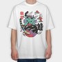 Psychedelic Japanese 02, Tricou Oversize Barbati (Unisex)