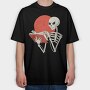 Skeleton Book, Tricou Oversize Barbati (Unisex)