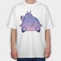 Hippo Cartoon, Tricou Oversize Barbati (Unisex)