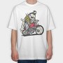 Skull Bike, Tricou Oversize Barbati (Unisex)