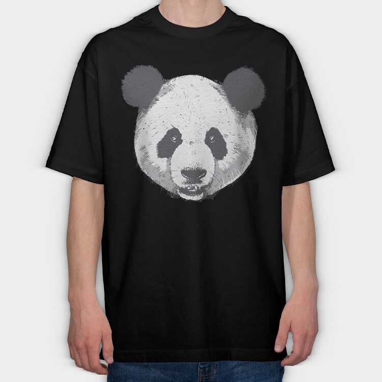 Panda Head, Tricou Oversize Barbati (Unisex)