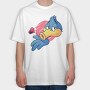 Bird Kiss Heart, Tricou Oversize Barbati (Unisex)