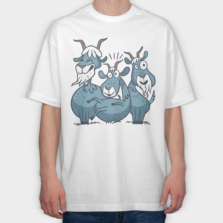 Crazygoats, Tricou Oversize Barbati (Unisex)