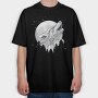 Wolf Moon, Tricou Oversize Barbati (Unisex)