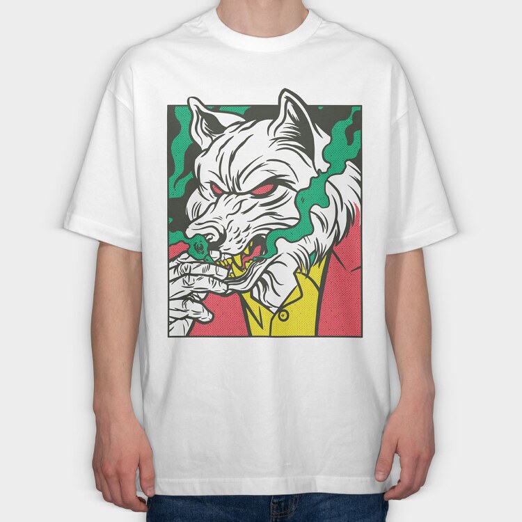 Wolf Smoke Comics, Tricou Oversize Barbati (Unisex)