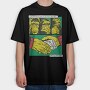 Monkey Money Comics, Tricou Oversize Barbati (Unisex)