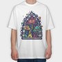 Trippy Shrooms, Tricou Oversize Barbati (Unisex)