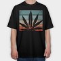 Cannabis Retro Design, Tricou Oversize Barbati (Unisex)
