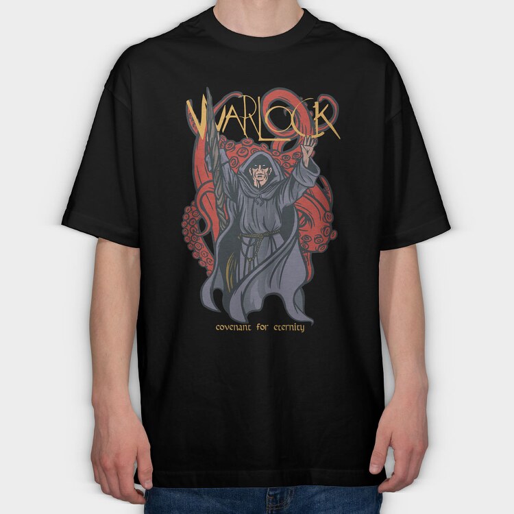Warlock, Tricou Oversize Barbati (Unisex)