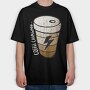 Coffee Charging, Tricou Oversize Barbati (Unisex)