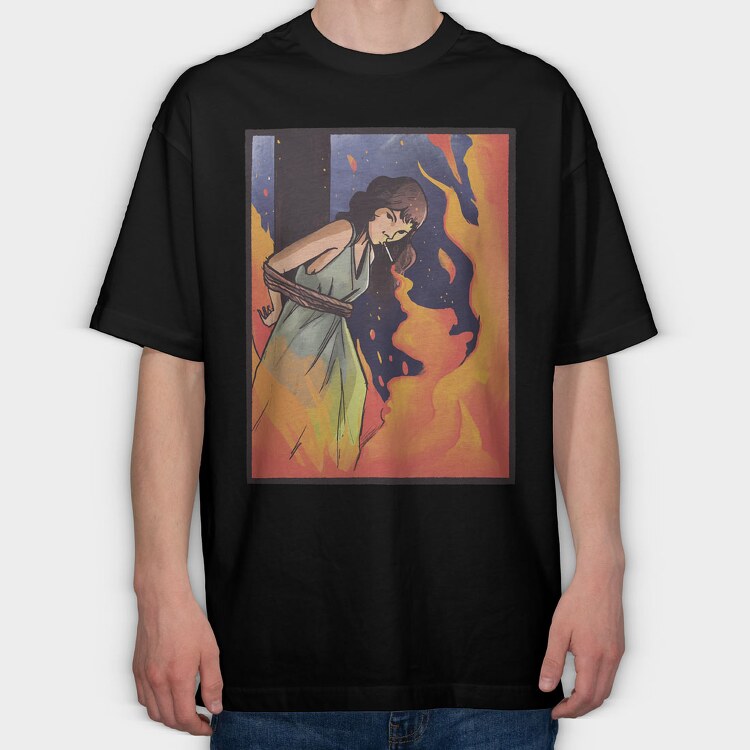 Burning Witch Cigarrette, Tricou Oversize Barbati (Unisex)