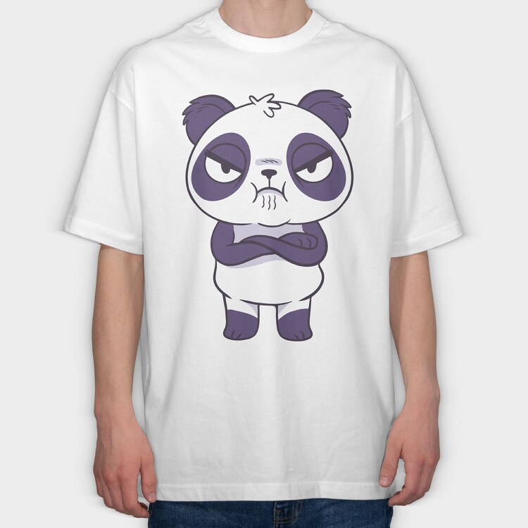 Angy Panda, Tricou Oversize Barbati (Unisex)