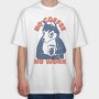 Husky No Coffee No Work, Tricou Oversize Barbati (Unisex)
