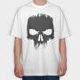 Angry Skull Black, Tricou Oversize Barbati (Unisex)