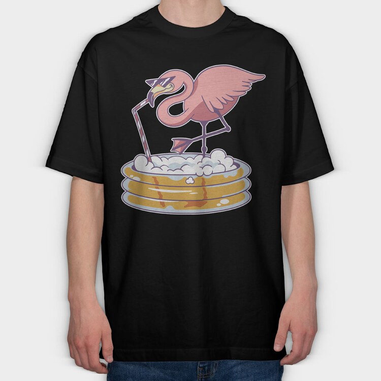 Flamigo Beer Pool, Tricou Oversize Barbati (Unisex)