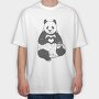 Panda Heart, Tricou Oversize Barbati (Unisex)