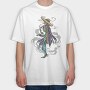 Cowboy Skeleton, Tricou Oversize Barbati (Unisex)