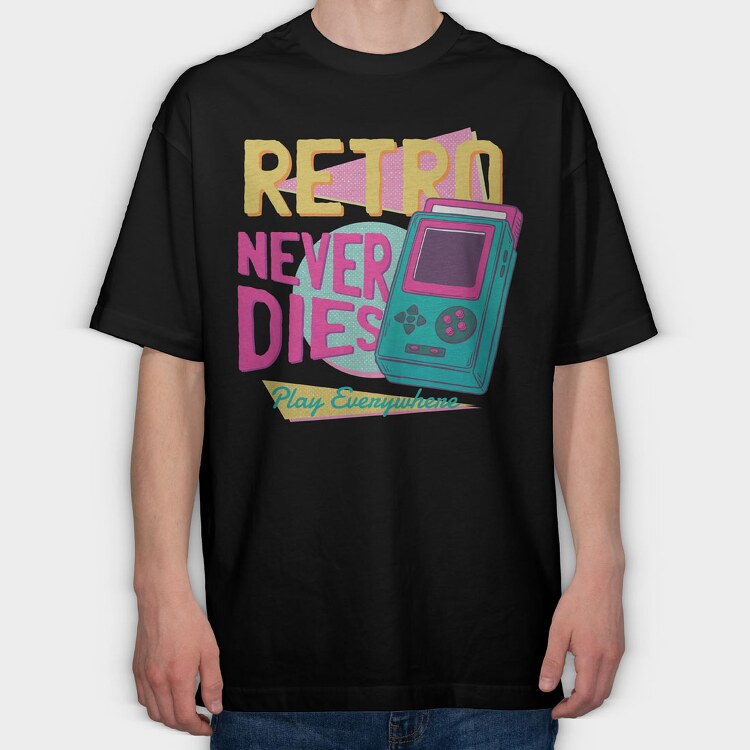 Retro Gameboy, Tricou Oversize Barbati (Unisex)