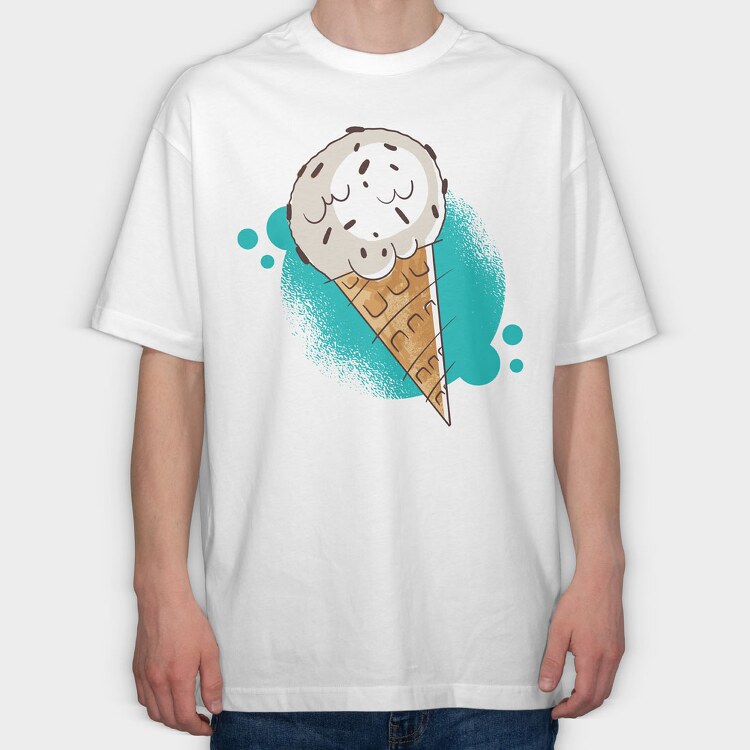 Chocolate Chipicecream, Tricou Oversize Barbati (Unisex)
