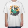 Gamer Skeleton, Tricou Oversize Barbati (Unisex)