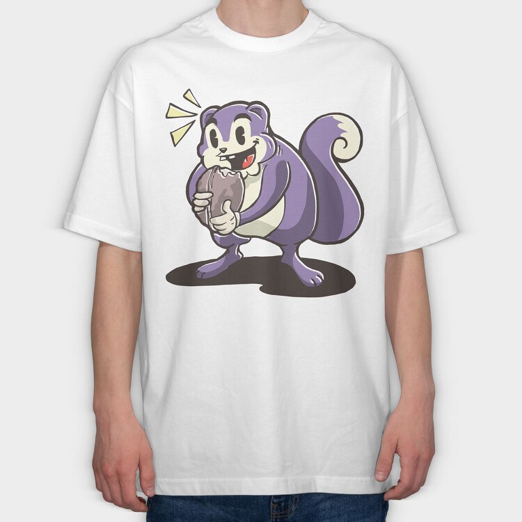 Cute Squirrel, Tricou Oversize Barbati (Unisex)