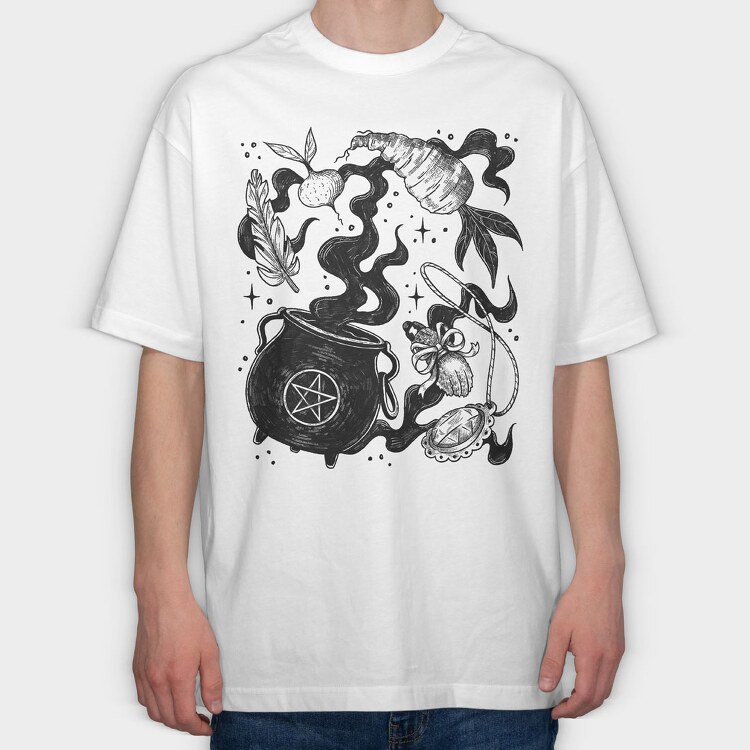 Witch 11, Tricou Oversize Barbati (Unisex)