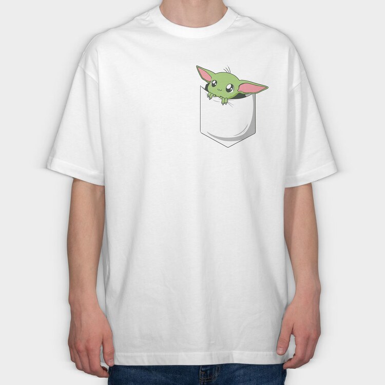 Pocket Baby Yoda 23, Tricou Oversize Barbati (Unisex)