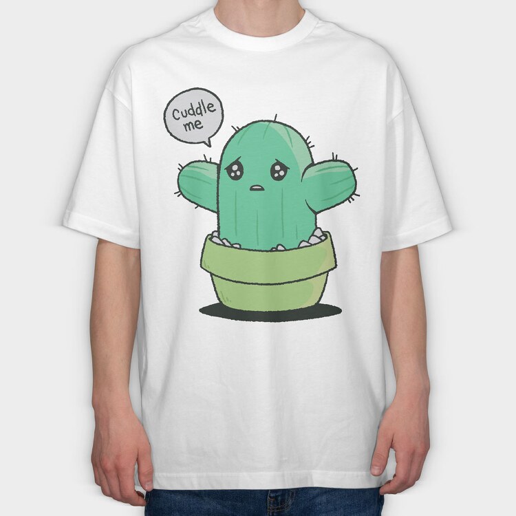 Cuddle Me Cactus, Tricou Oversize Barbati (Unisex)