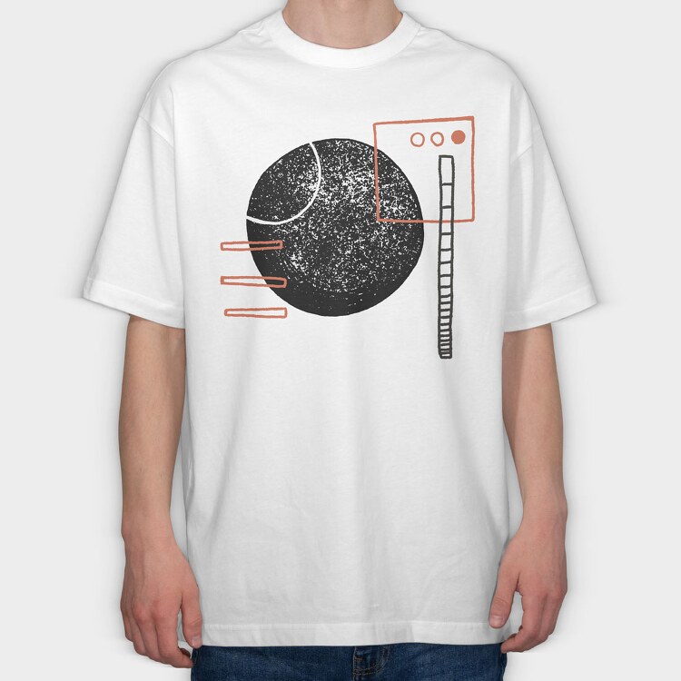 Abstract Organic, Tricou Oversize Barbati (Unisex)