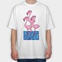 Flamingo Trio, Tricou Oversize Barbati (Unisex)